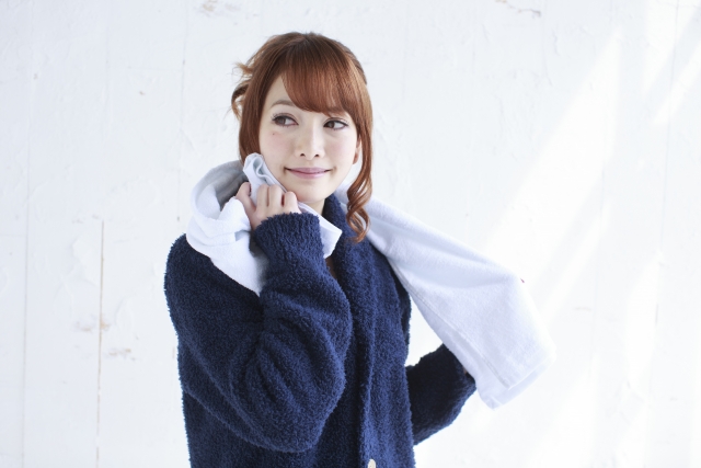 お風呂上りの女性