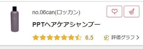 ナンバーロッカンの@コスメの評価。キャプチャ画像